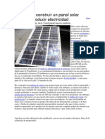 Cómo construir un panel solar producir electricidad