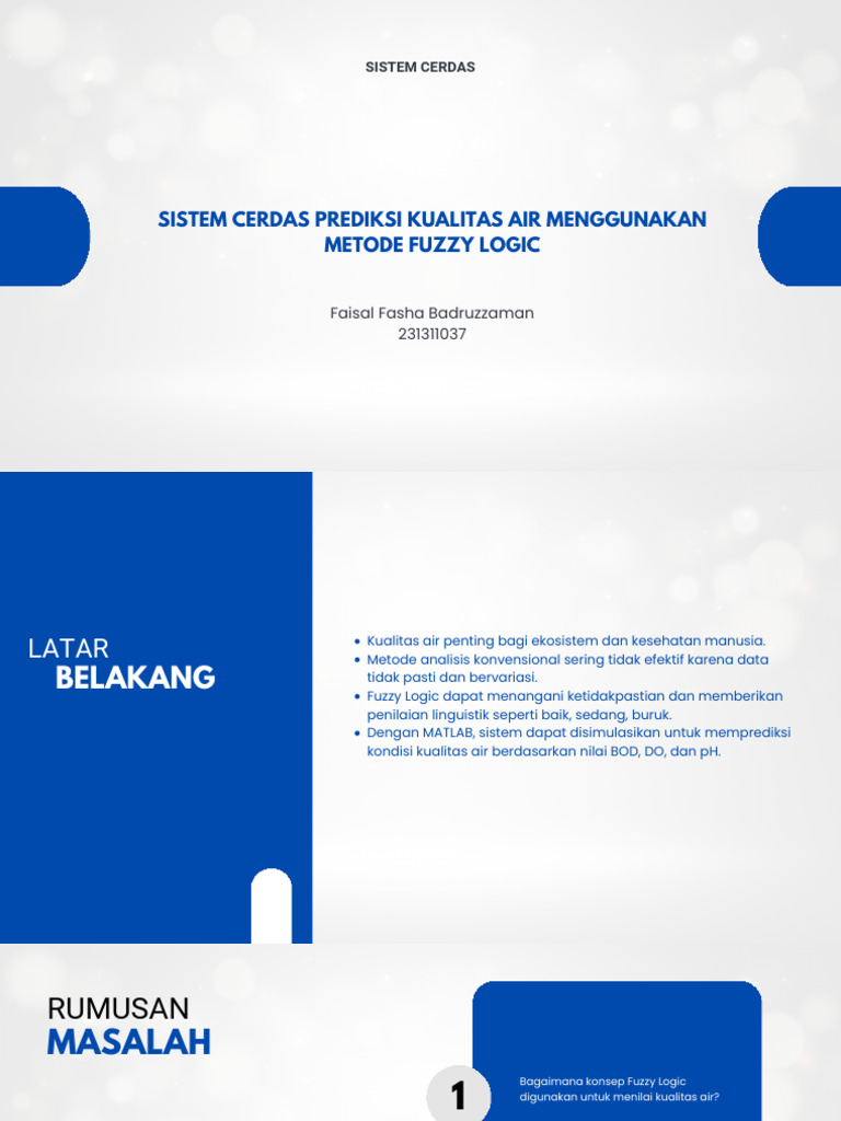 Prediksi Kualitas Air dengan Fuzzy Logic | PDF