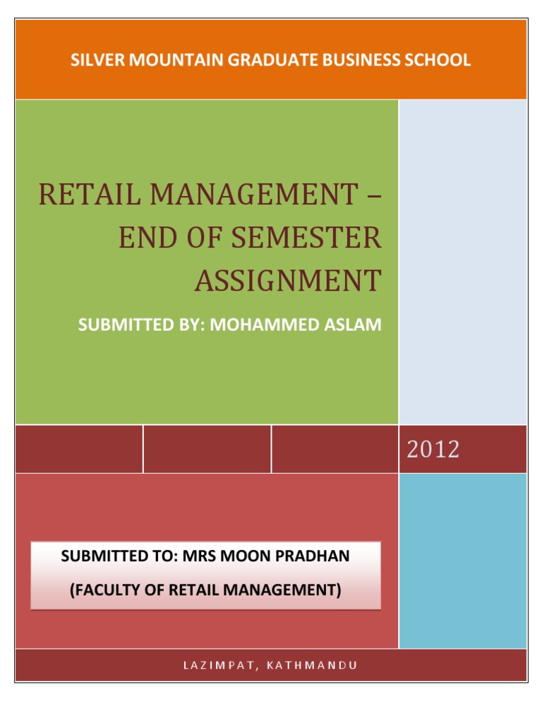 Retail Management Assignment Insights | PDF | Retail | Inventory