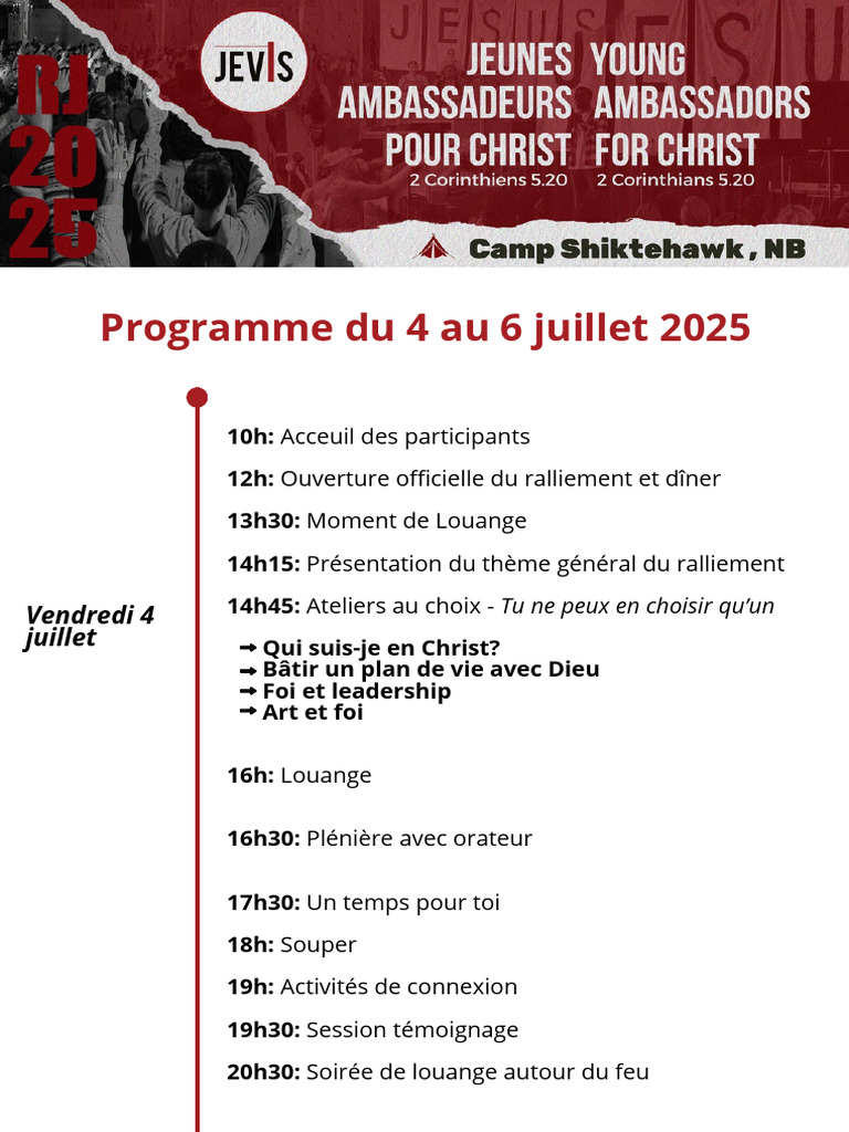 Programme du Ralliement 2025 | PDF
