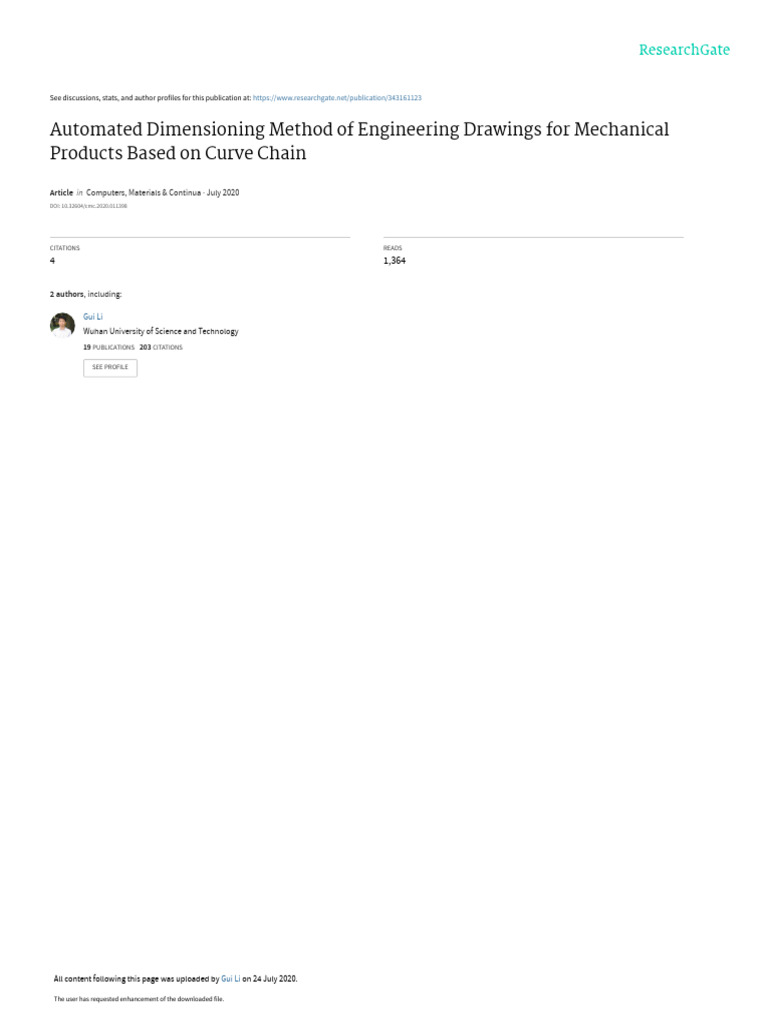 Automated Dimensioning for Mechanical Drawings | PDF | Computer Aided ...