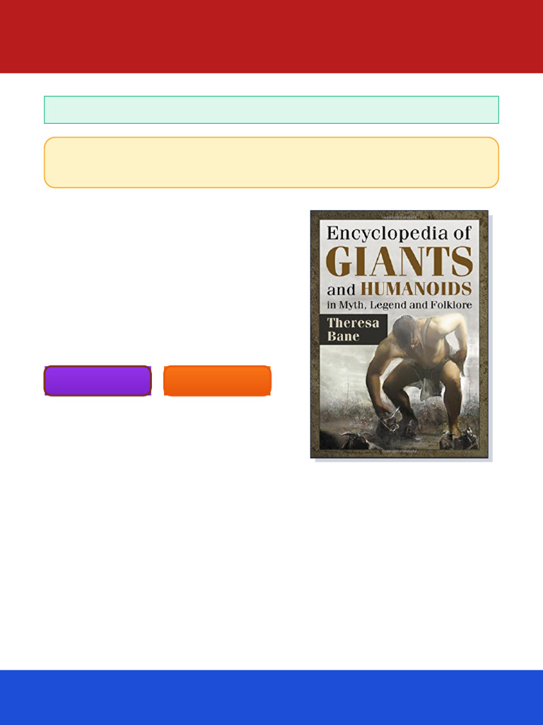 Encyclopedia of Giants and Humanoids in Myth Legend and Folklore 1st ...