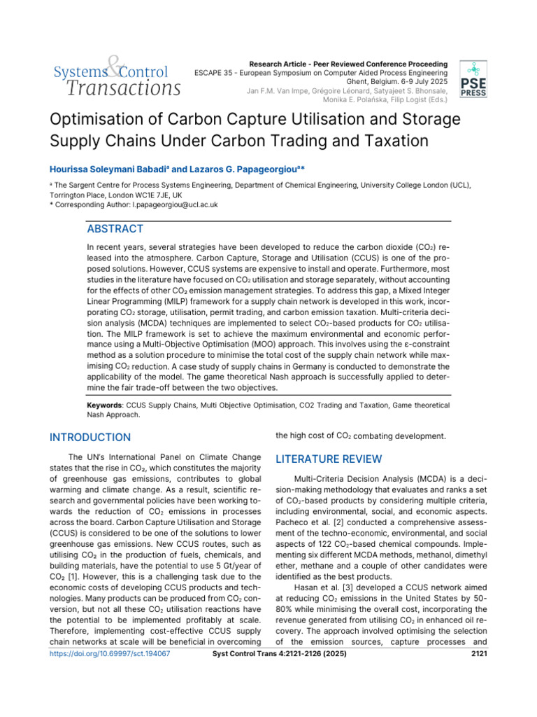 Optimizing CCUS Supply Chains for CO2 Reduction | PDF | Carbon Capture ...