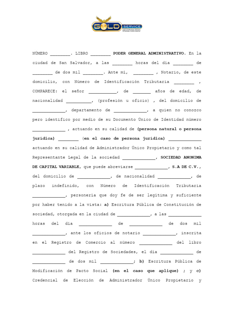 Poder General Administrativo Notarial | PDF | Bancos | Interés