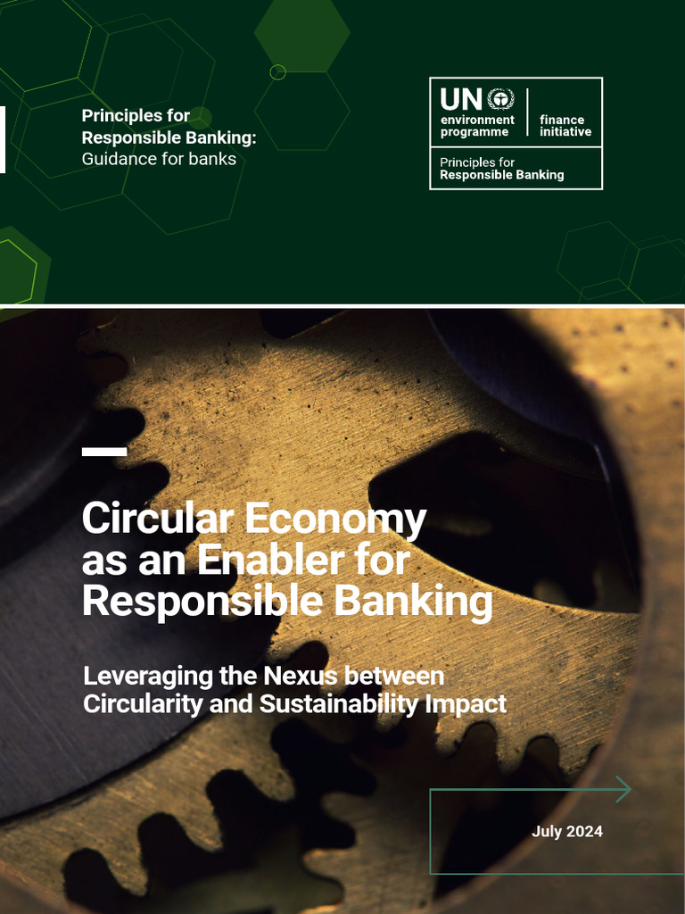 Circular Economy in Responsible Banking | PDF | Sustainability | Risk