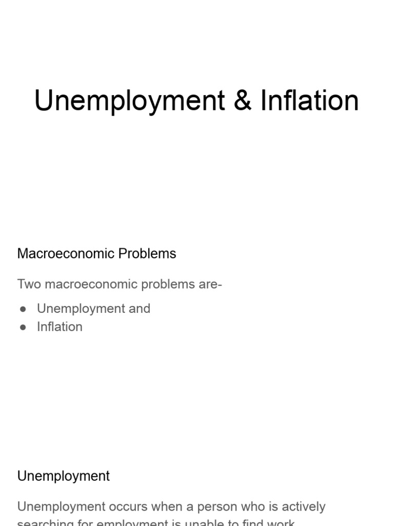 Unemployment and Inflation Explained | PDF | Unemployment | Inflation