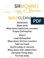 Cleaning Calendar