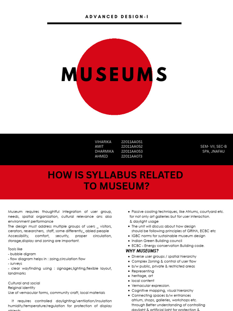 Museum Design Principles and User Needs | PDF | Museum | Lighting