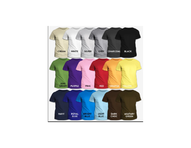 Tshirt Color Code.1 | PDF