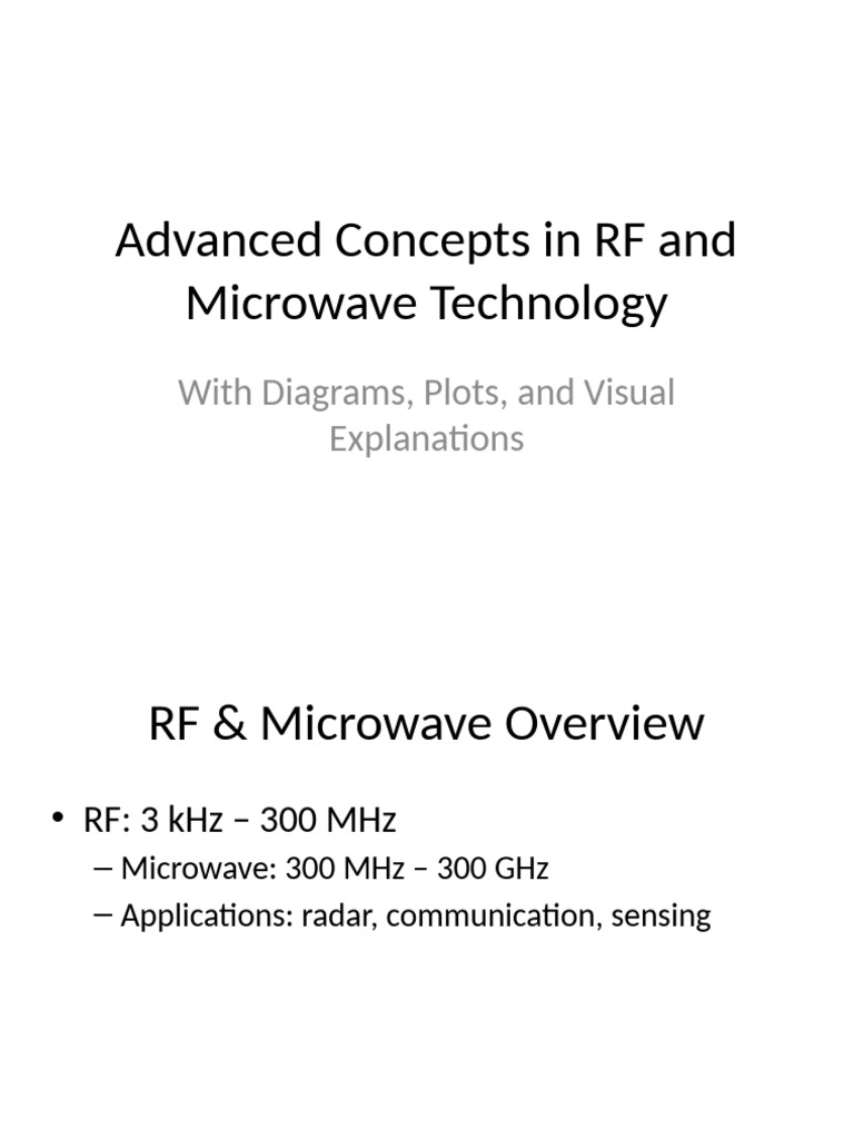 Advanced RF Microwave With Images Final | PDF