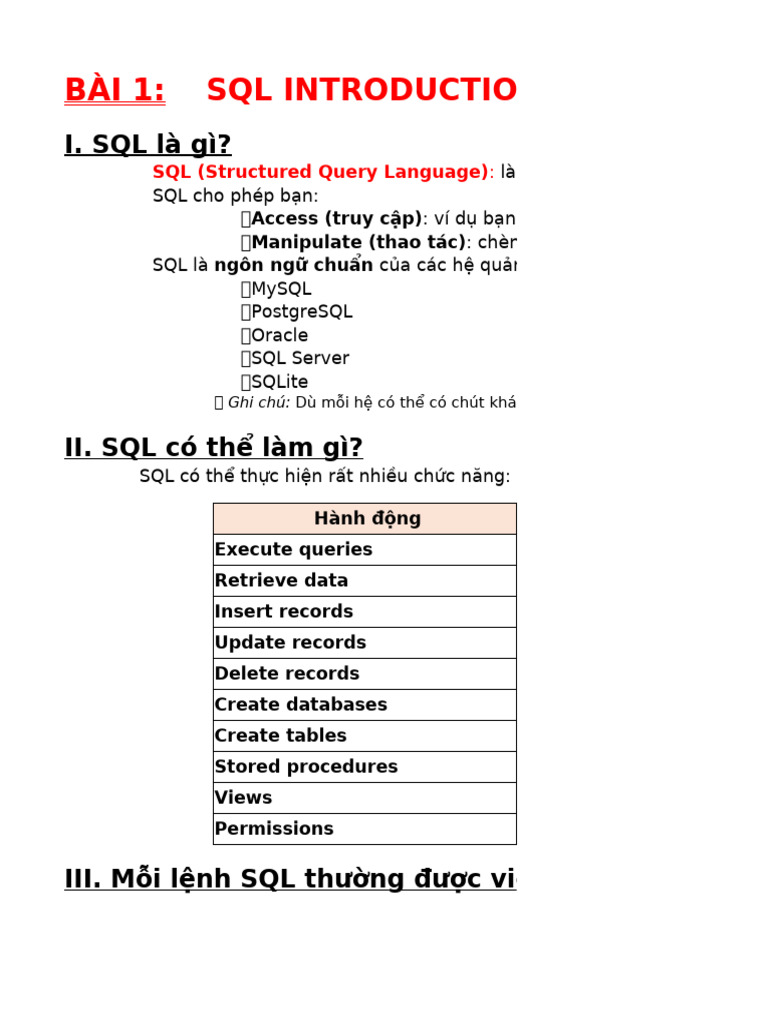 SQL | PDF