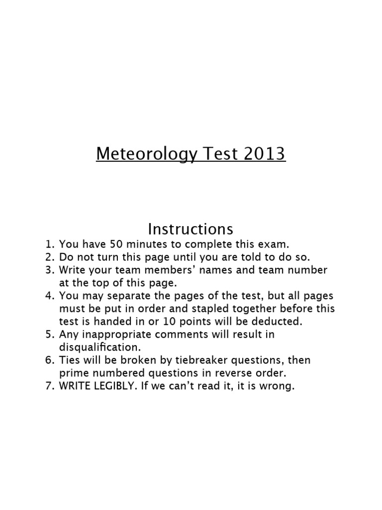 Meteorologyman and ReBobville's Meteorology Test (Everyday Weather) 11 ...