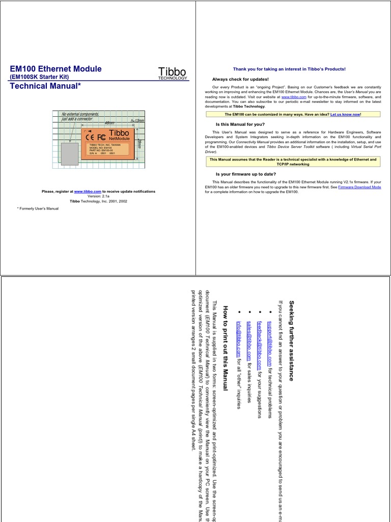 EM100 Tech Manual V2 - 1a (Print) | PDF | Internet Protocol Suite ...