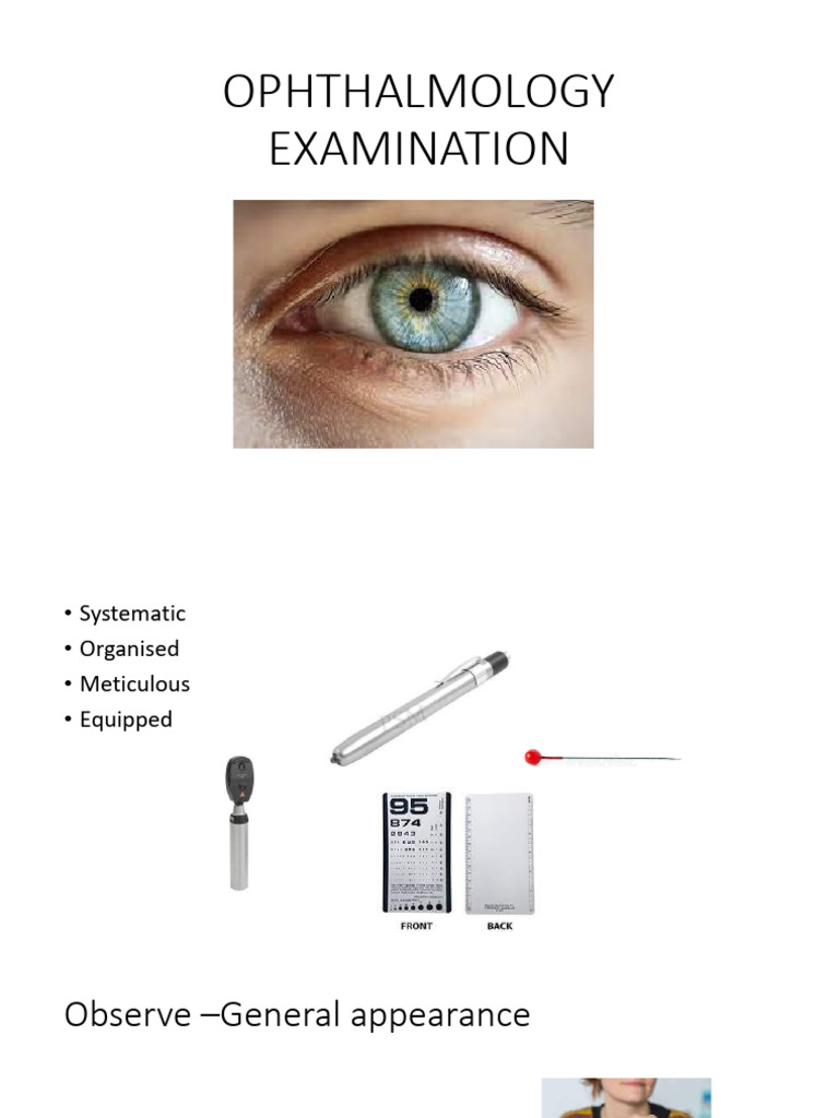 Comprehensive Ophthalmology Examination Guide | PDF