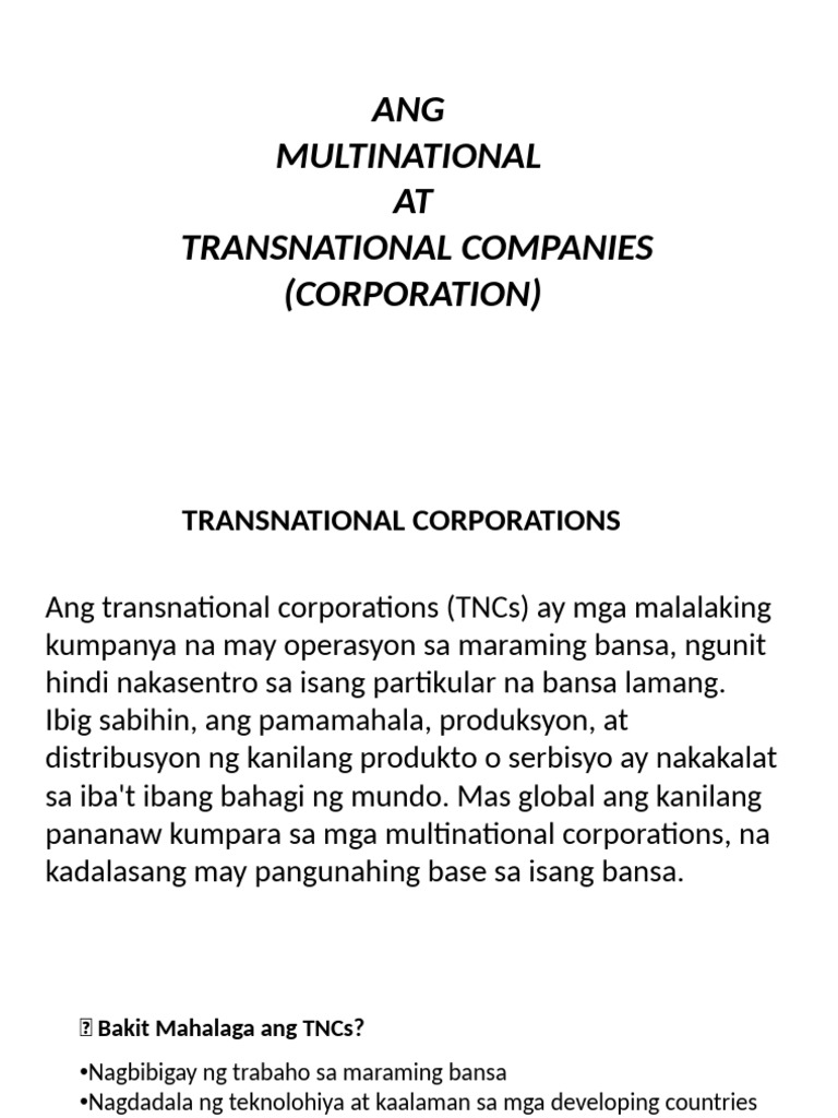 TNC MNC | PDF