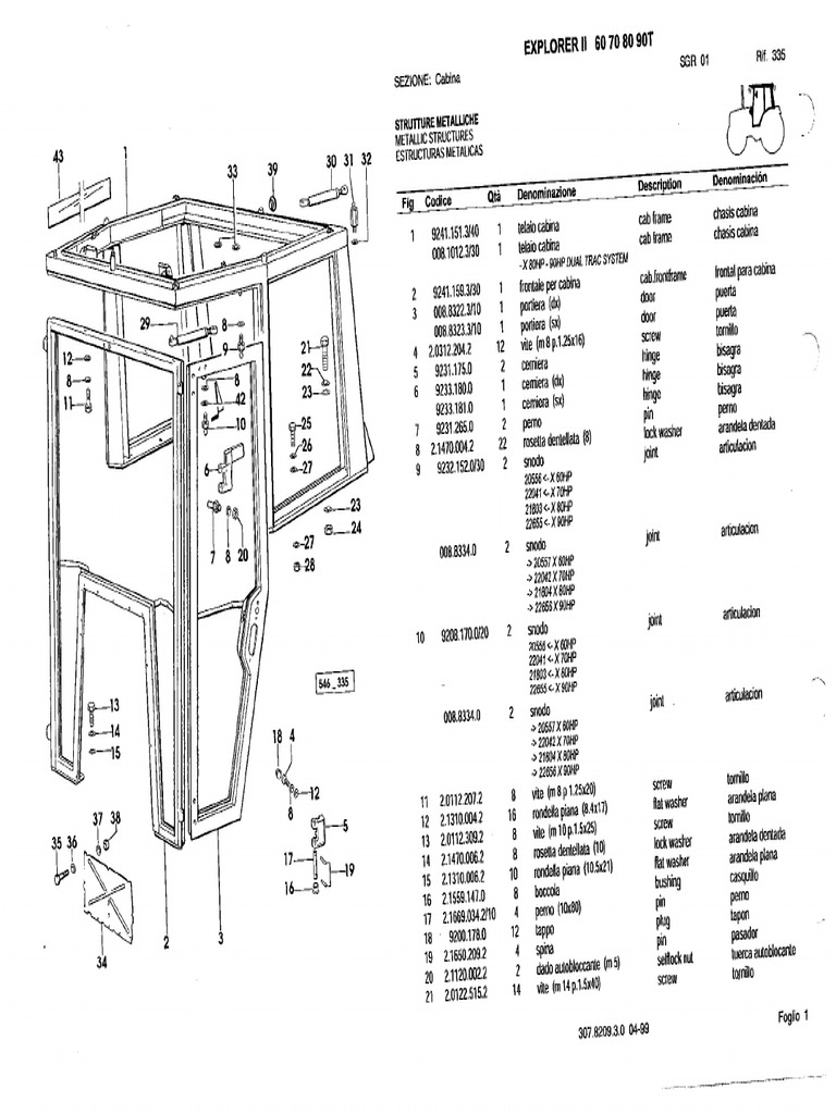 SAME-Explorer-II-60-70-80-90-Cabin Spares | PDF