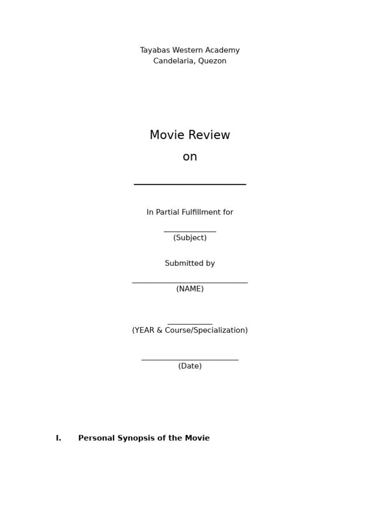 Movie Review and Ethical Analysis | PDF