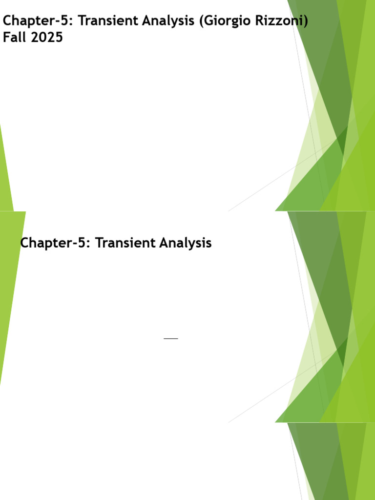 Chapter5 Transient Analysis | PDF | Electrical Network | Capacitor