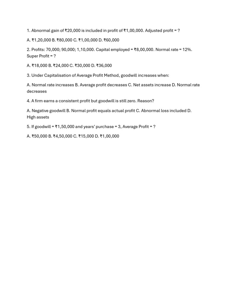 12th Accounts Tuition Test | PDF