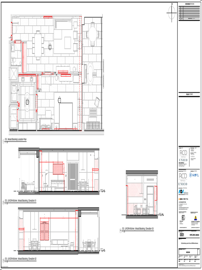 Wood Blocking Location Plan & Elevations | PDF