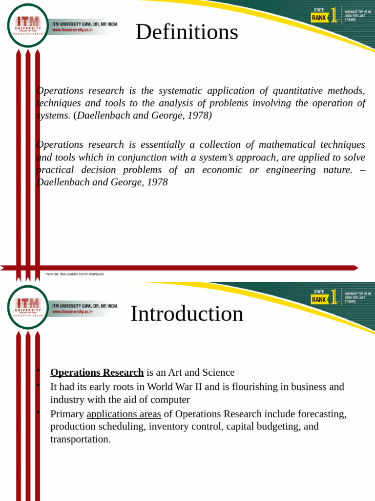 Understanding Operations Research Concepts | PDF | Mathematical Model ...