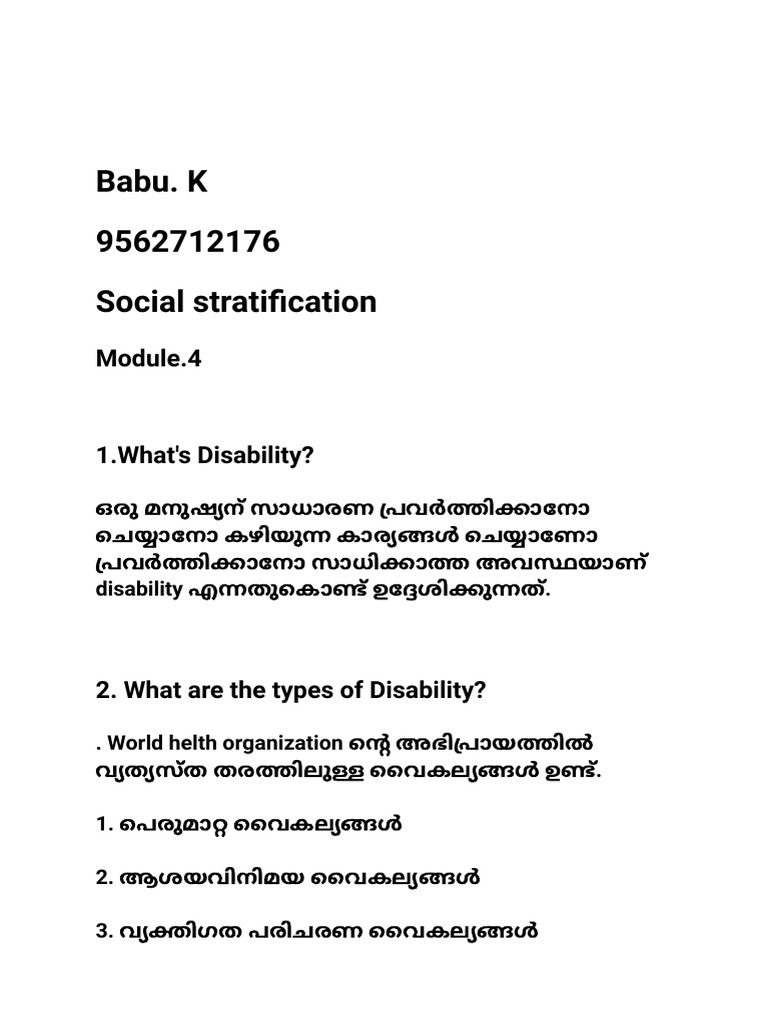 3rd Sem Social Stratification Module.4 | PDF