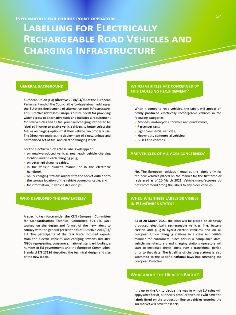 EU EV Charging Labeling Guidelines | PDF | Electrical Connector ...