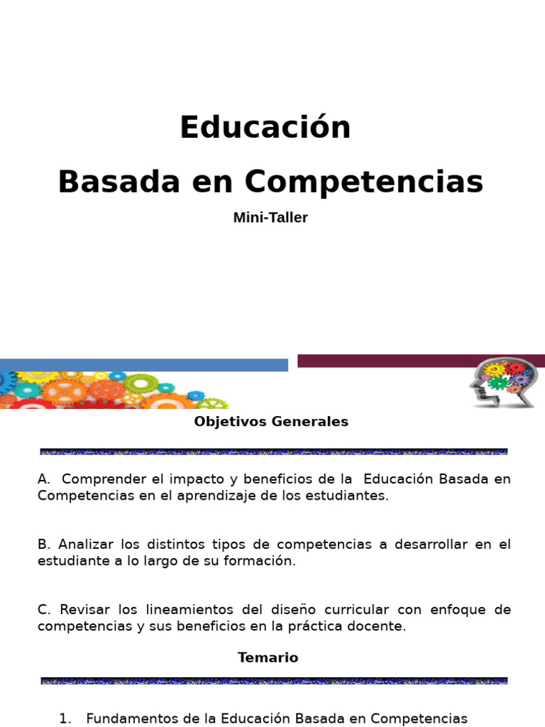 Educacion Basada Competencias | PDF | Plan de estudios | Aprendizaje