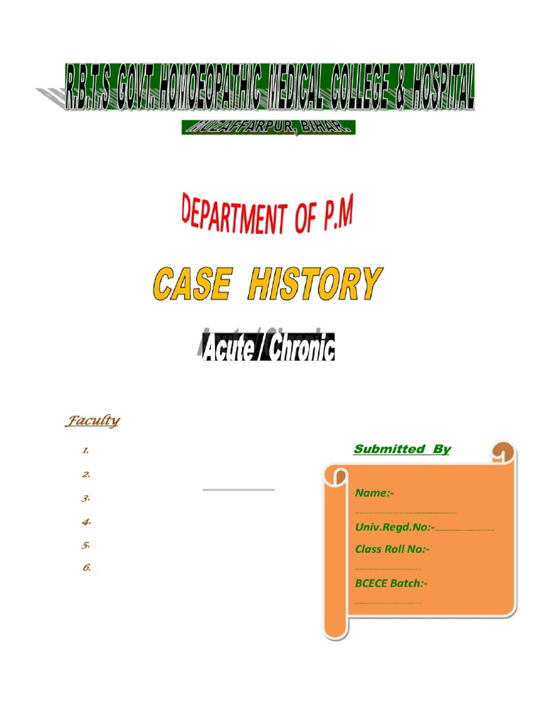 PM Clinical Case Record Form | PDF