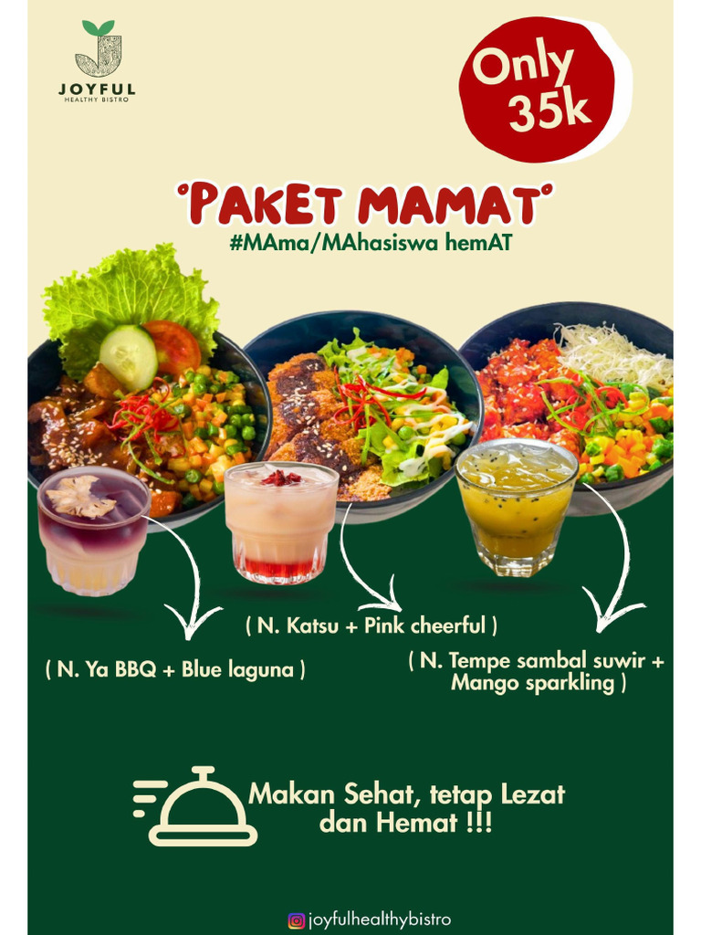 New Menu Joyful Healthy Bistro Oktober | PDF