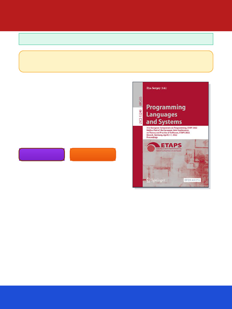 Programming Languages and Systems Ilya Sergey ebook simplified edition ...