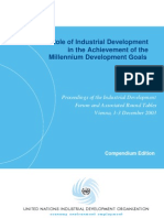The Role of Industrial Development in Achievement of MDGs