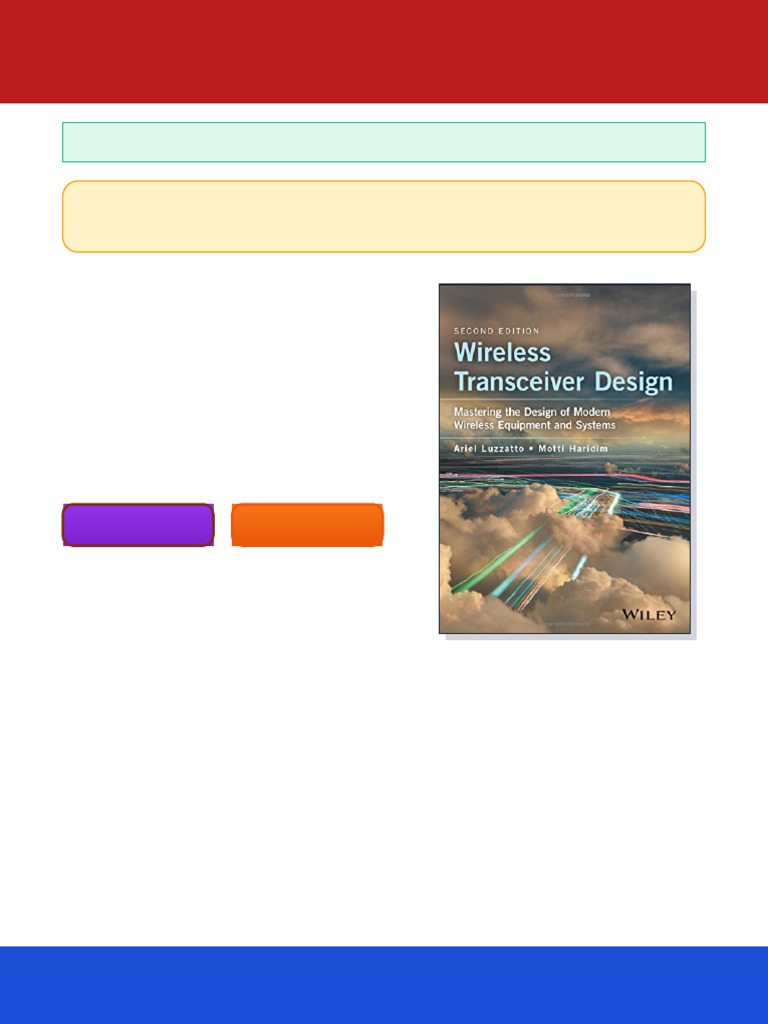 Wireless Transceiver Design Mastering the Design of Modern Wireless ...