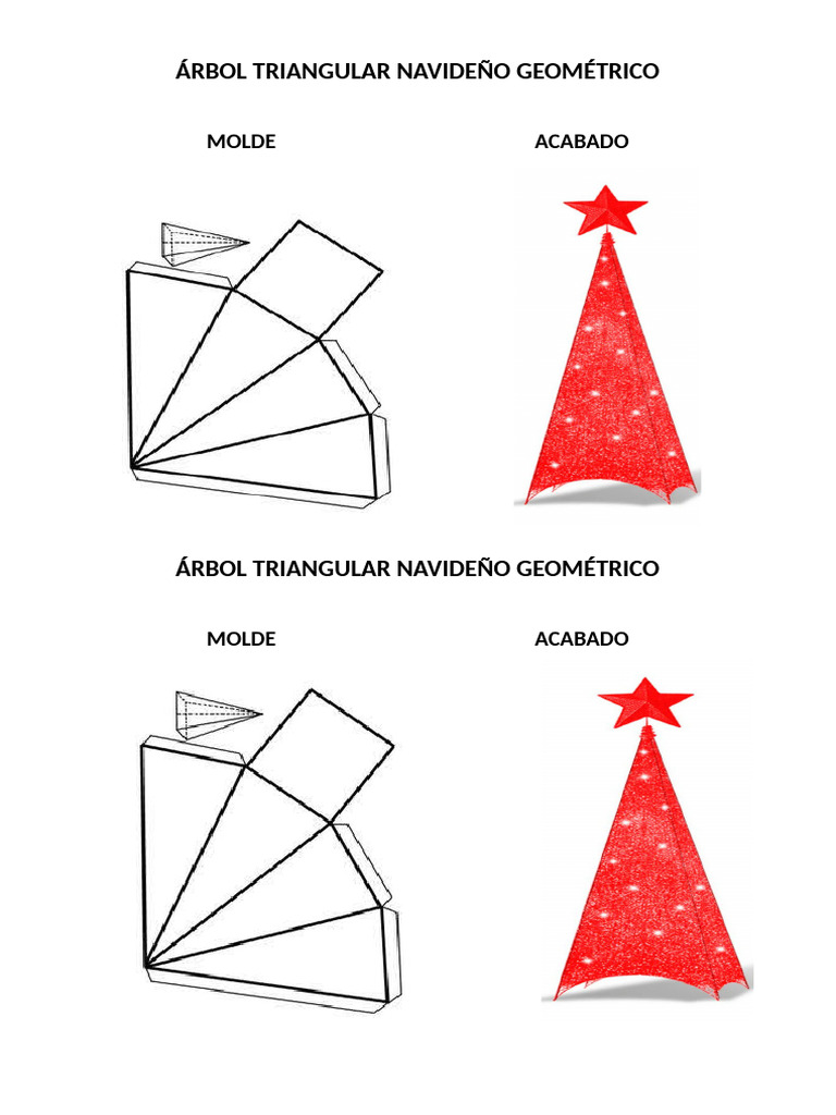 Árbol Triangular Navideño Geométrico | PDF