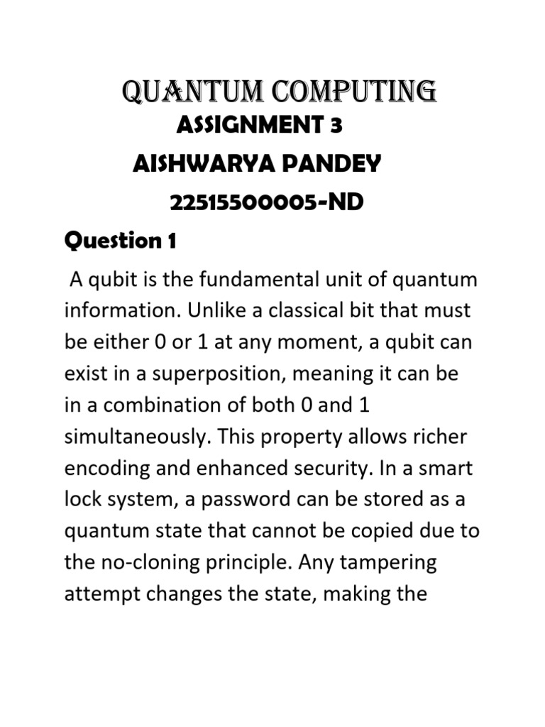Quantum Computing Concepts and Qiskit Examples | PDF | Applied And ...