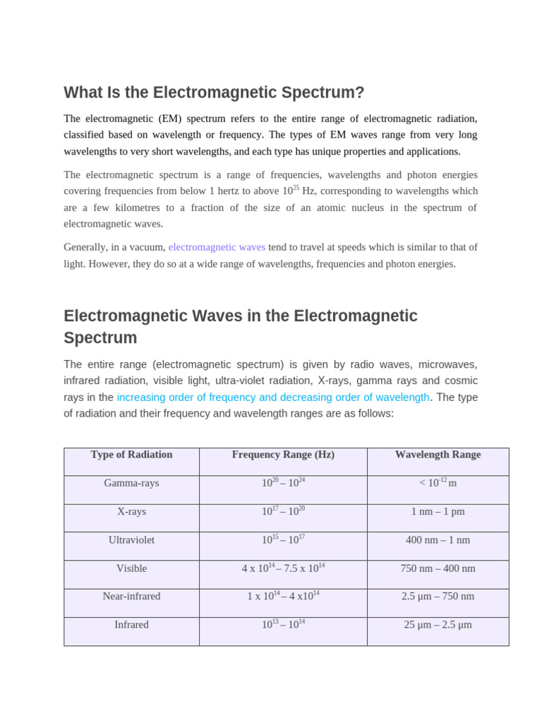 Understanding the Electromagnetic Spectrum | PDF | Radio Propagation ...