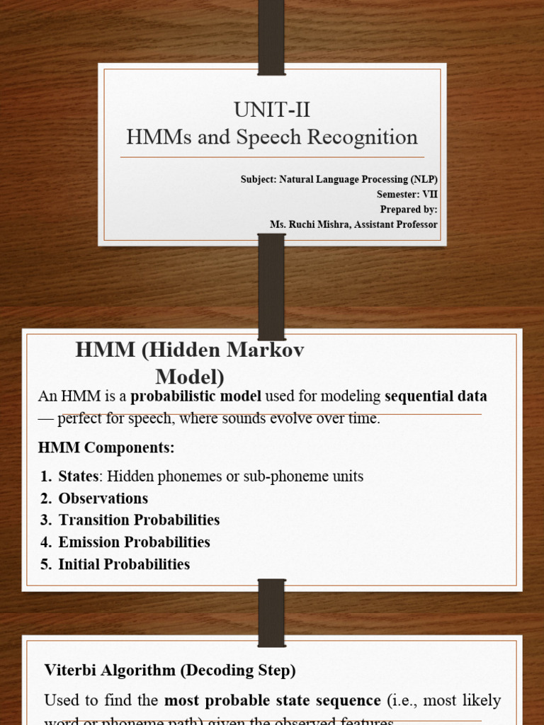UNIT-2 HMMs and Speech Recognition | PDF