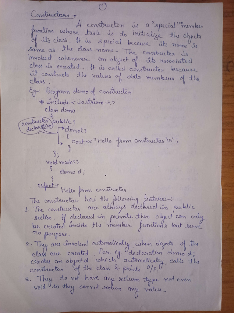 Constructor and Destructor OOPs | PDF