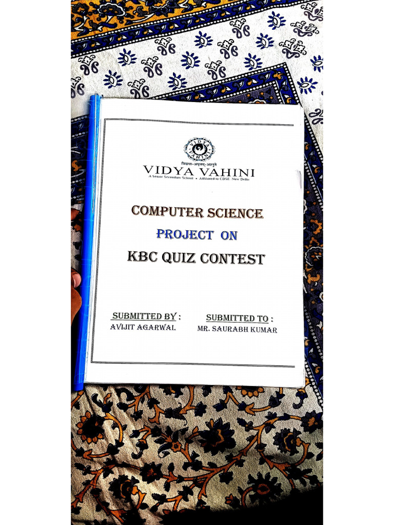 CS Project.! Recreate It... | PDF