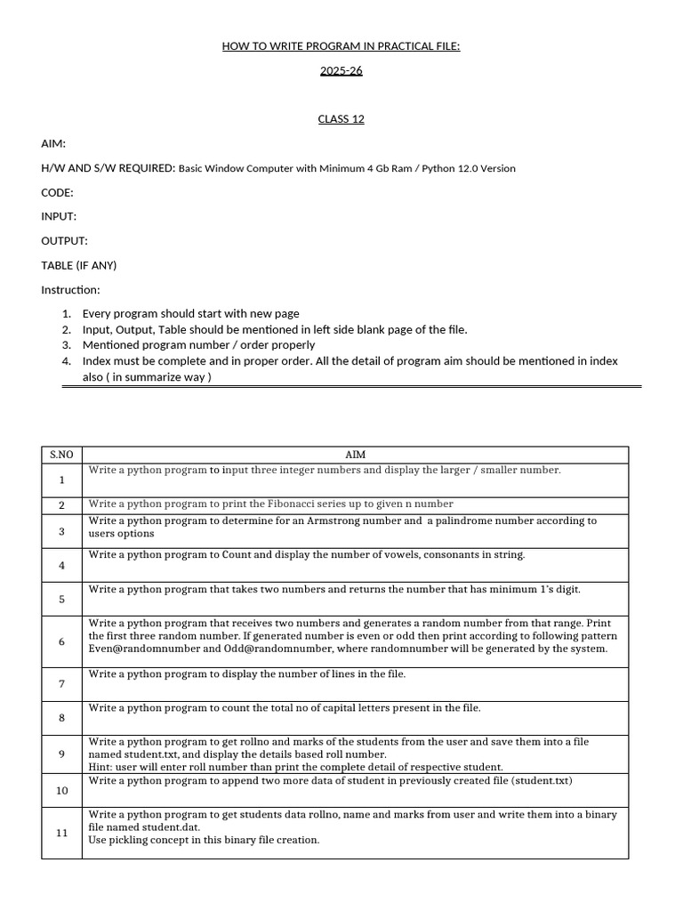 Python Programming Guide for Class 12 | PDF | Computer Program ...
