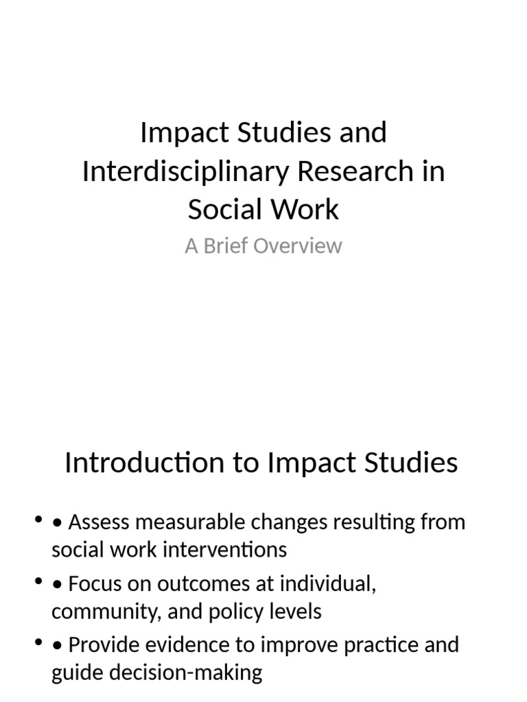 Impact and Interdisciplinary Research | PDF