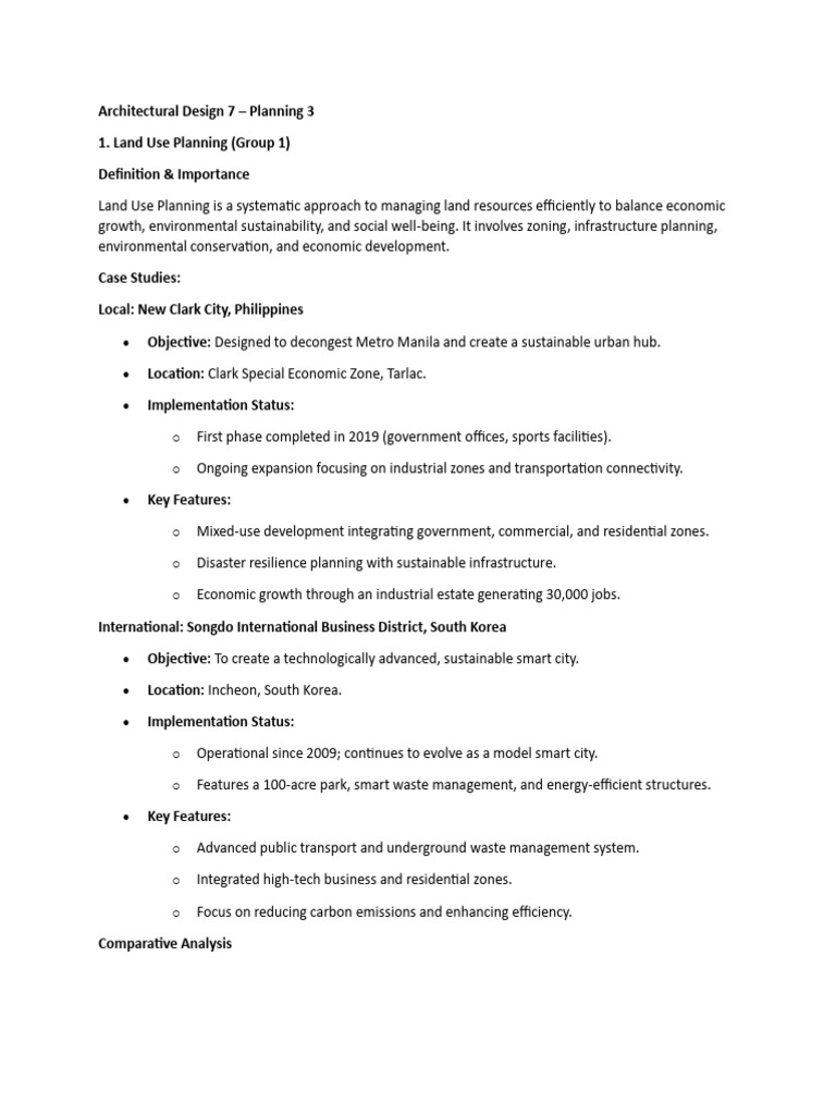 Urban Planning Strategies and Case Studies | PDF | Sustainability ...