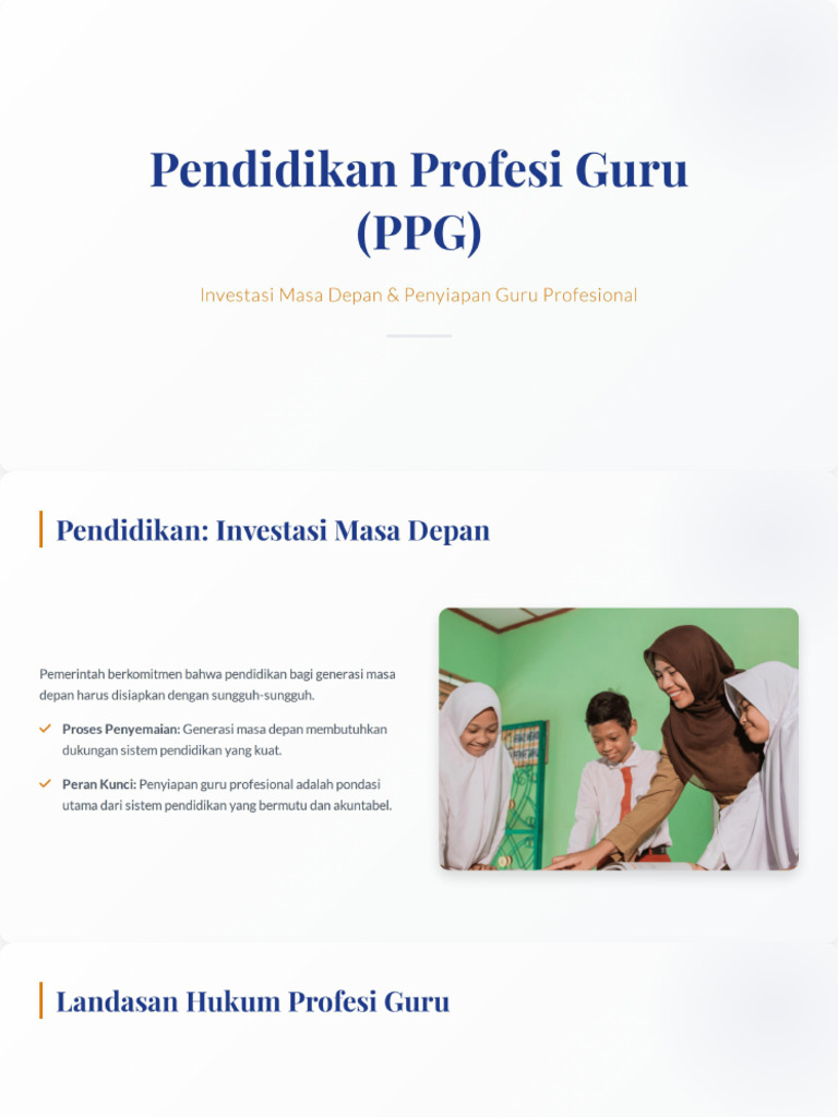 Rasional Pendidikan Profesi Guru | PDF