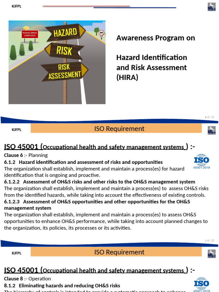 HIRA Awareness Program Overview | PDF | Hazards | Occupational Safety ...