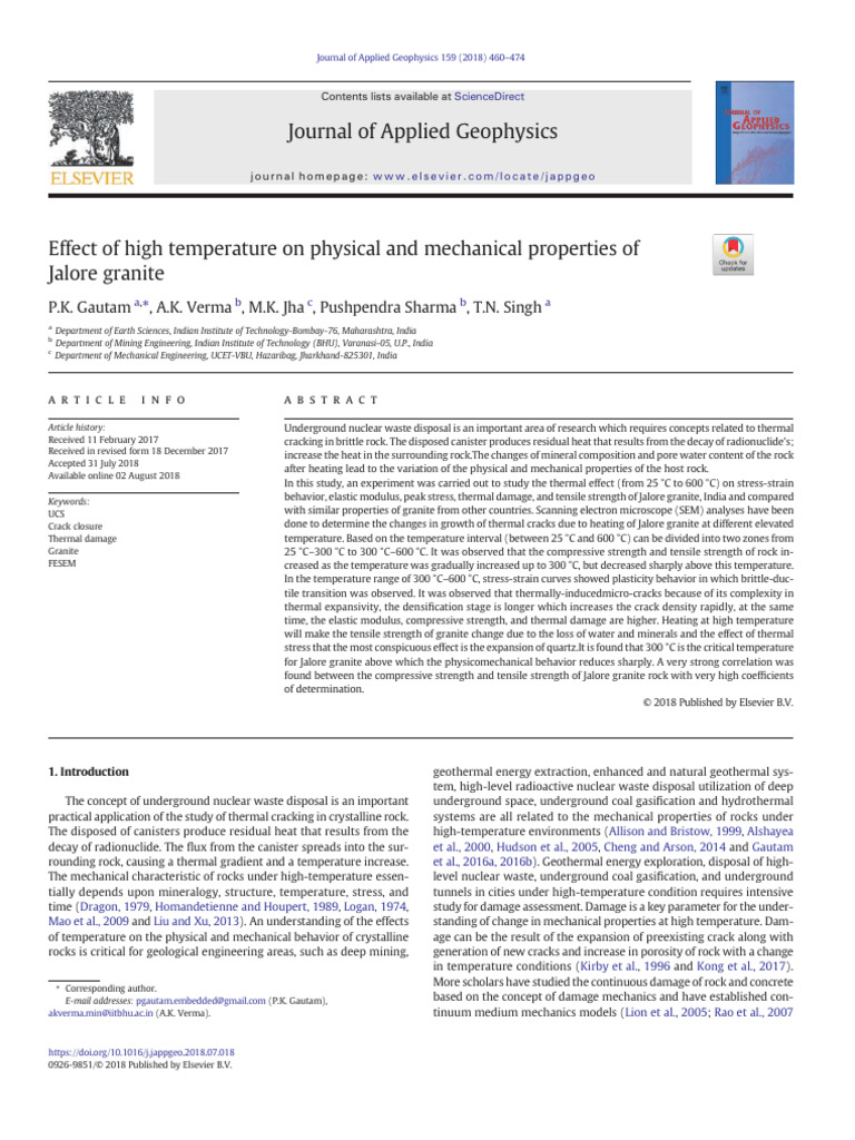 Effect of High Temperature On Physical and Mechanical Properties of ...