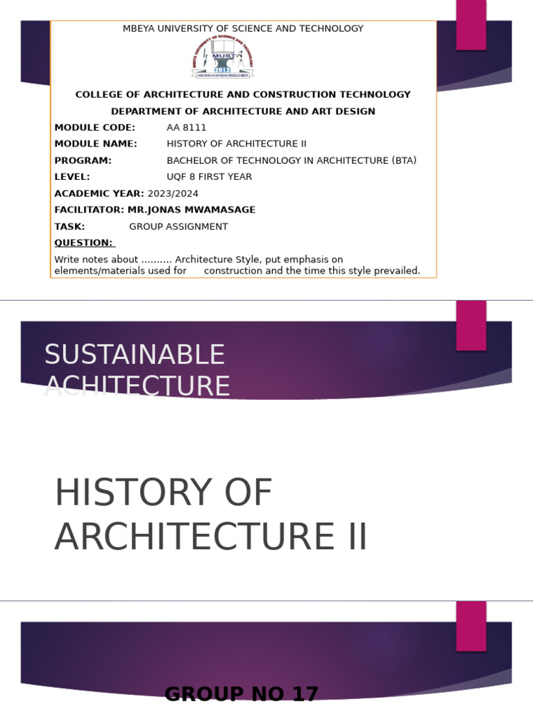 Sustainable Architecture History Overview | PDF | Sustainable ...