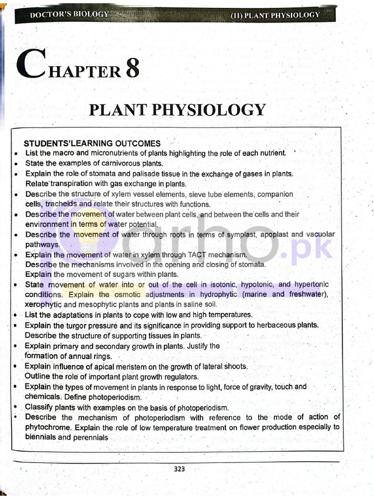 Class 11 Biology Chapter 8 Notes | PDF