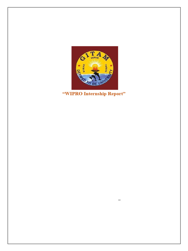 Wipro Internship Report on Java Development | PDF | Java (Programming ...