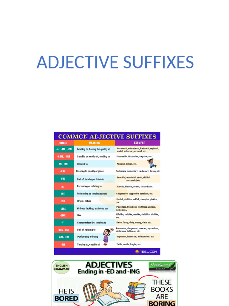 Adjective Suffixes | PDF