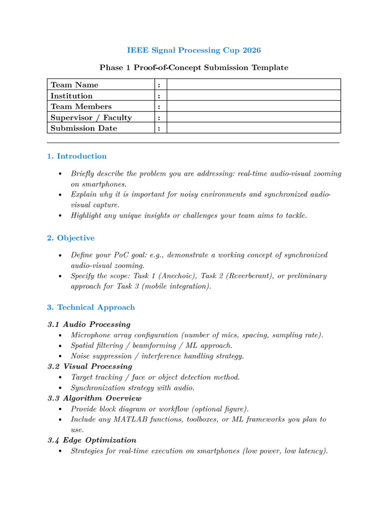 Real-Time Audio-Visual Zooming PoC Template | PDF | Matlab | Smartphone